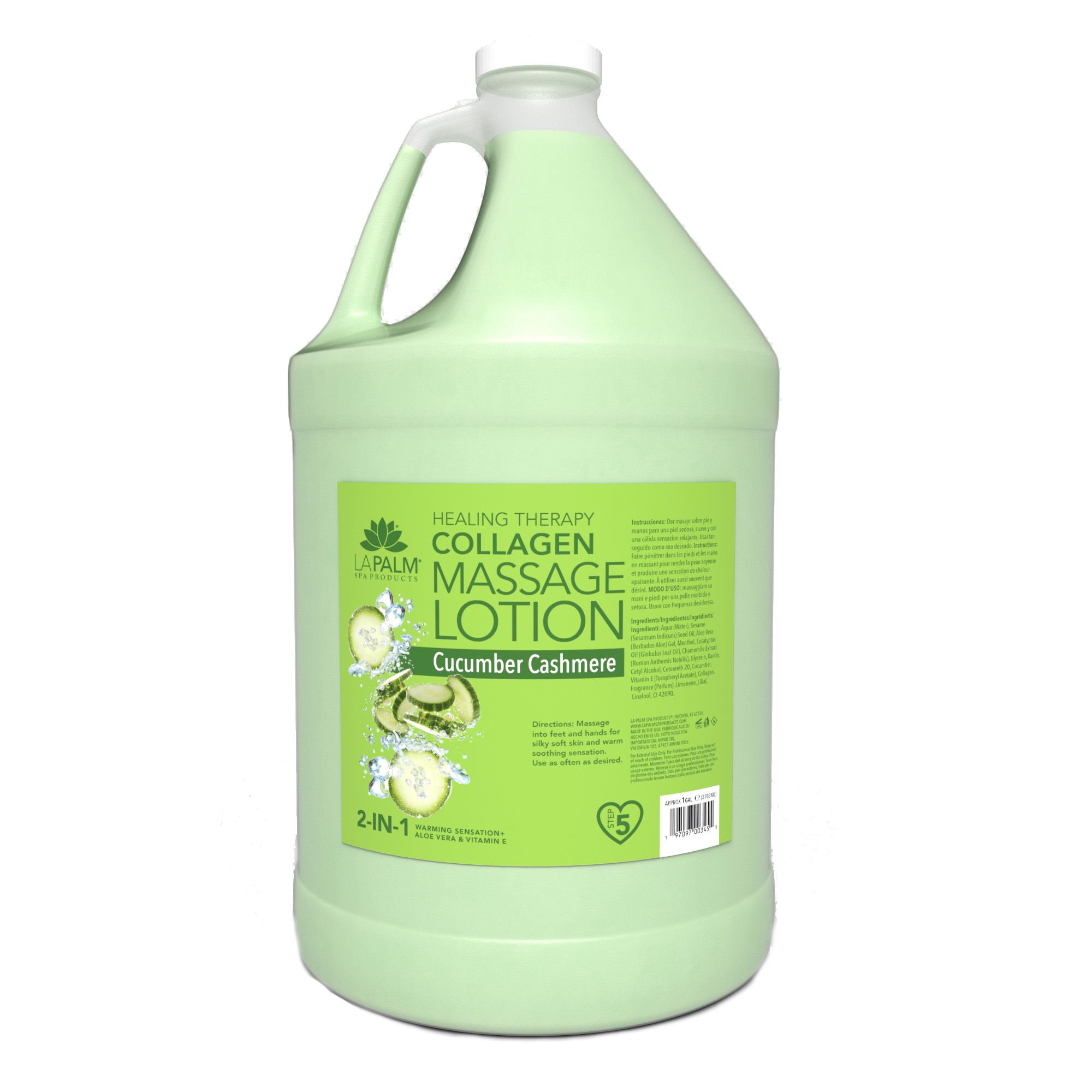 LaPalm Collagen Massage Lotion - Cucumber Cashmere (1 Gallon)